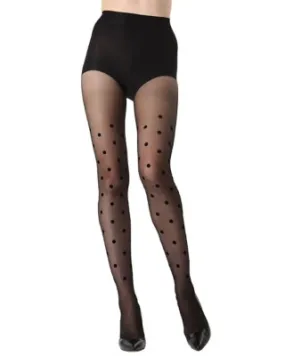 Women's MeMoi Dot Flocked Sheer Tights