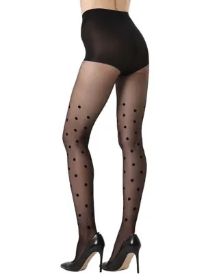 Women's MeMoi Dot Flocked Sheer Tights