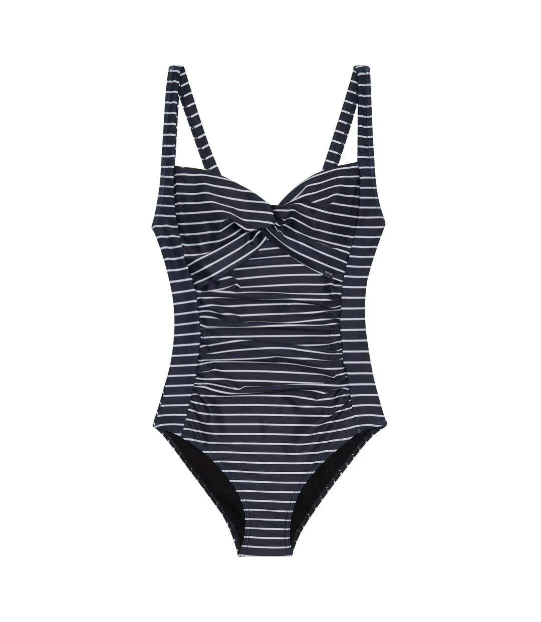 Womens/ladies sakari contrast striped tummy control one piece swimsuit navy Regatta