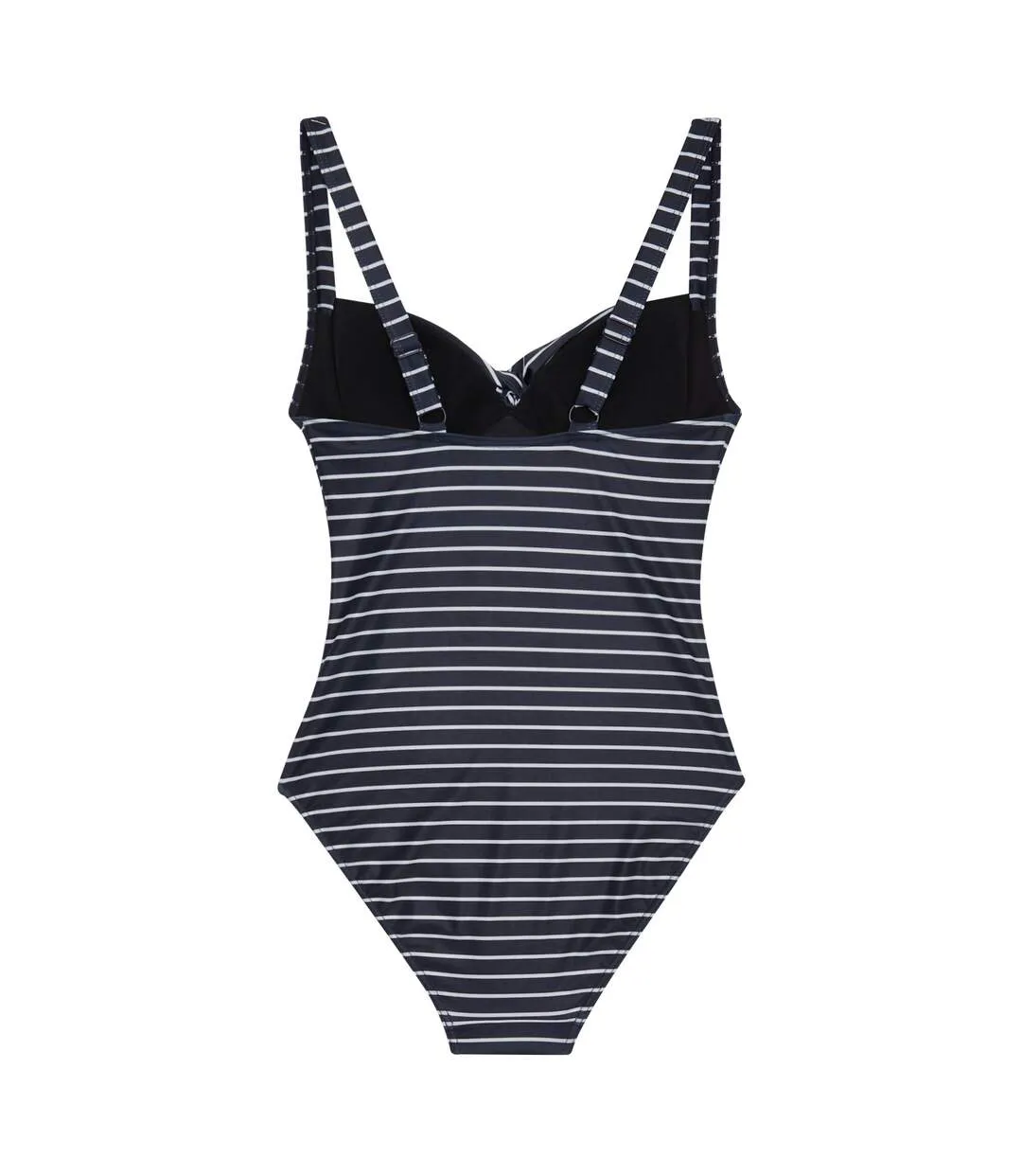 Womens/ladies sakari contrast striped tummy control one piece swimsuit navy Regatta