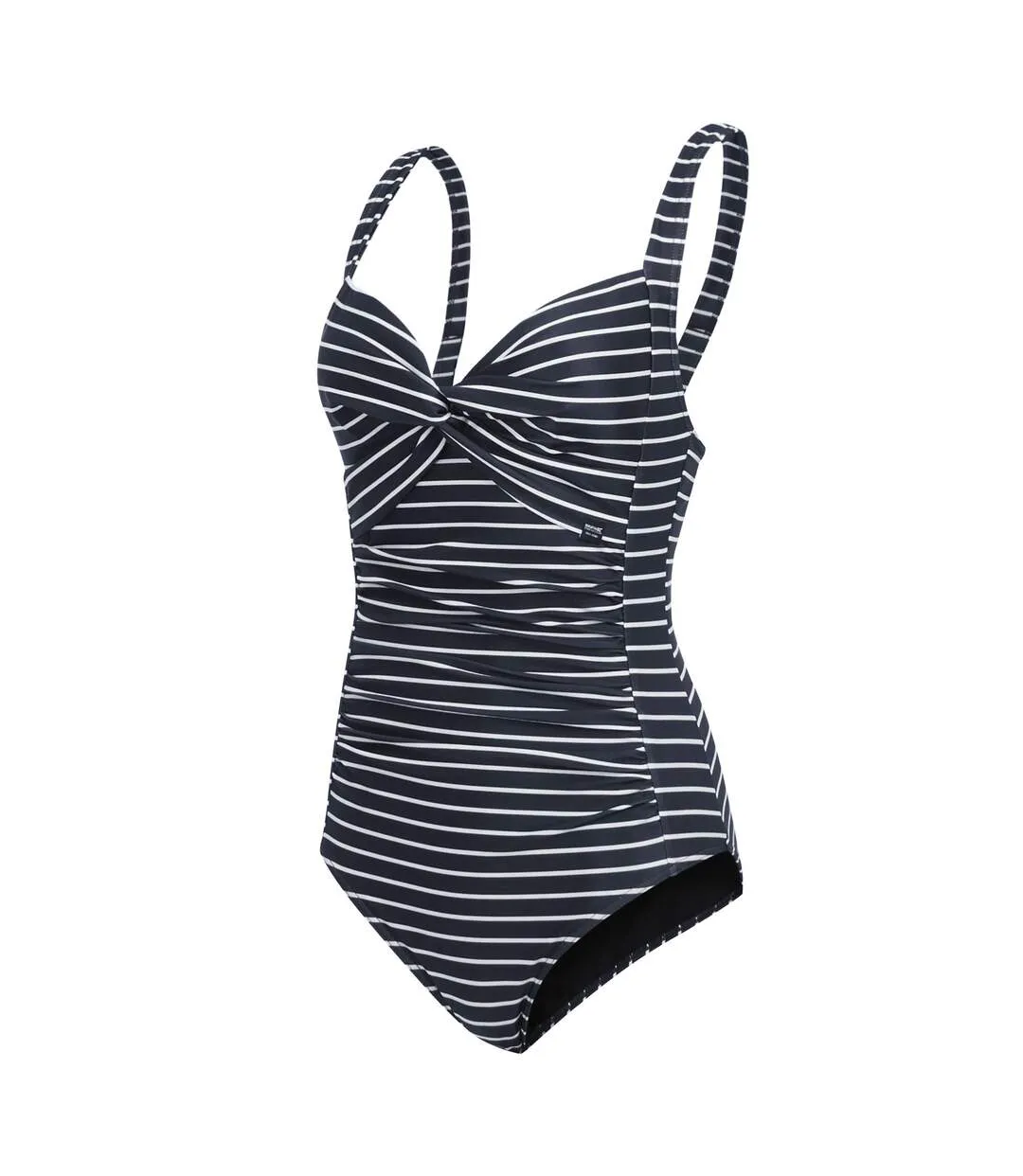 Womens/ladies sakari contrast striped tummy control one piece swimsuit navy Regatta