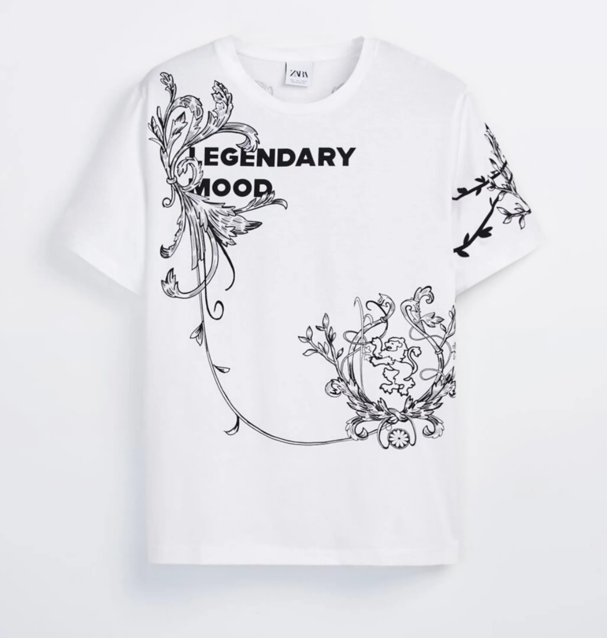 ZARA  |Flower Patterns T-Shirts